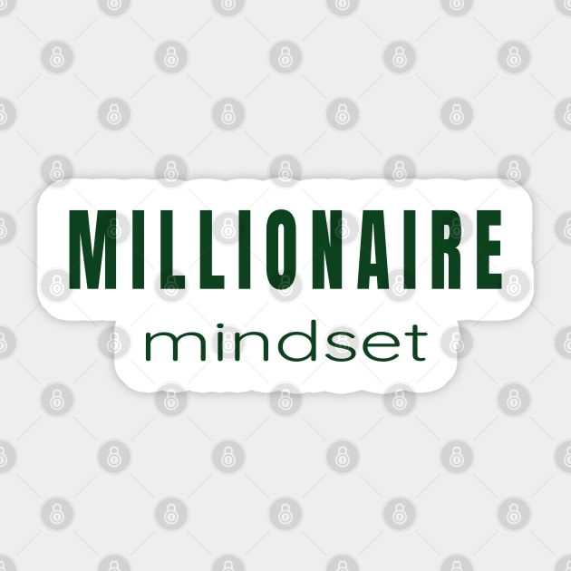 Millionaire Mindset - For Those Minds Aiming for Millions. Sticker by tnts